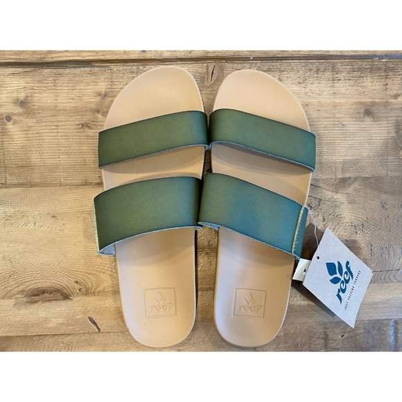 Reef Women’s Vista Sandals Vegan Leather Slides Wi - Picture 1 of 4